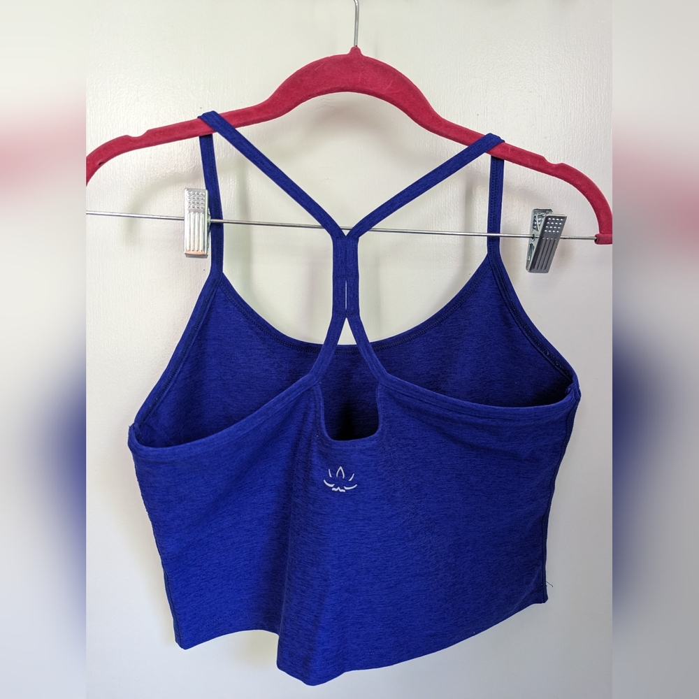 Beyond Yoga Spacedye Slim Racerback Cropped Tank Sapphire Blue Heather / XL
